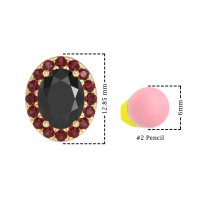 Classic Oval Halo Stud Earrings