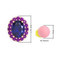 Classic Oval Halo Stud Earrings