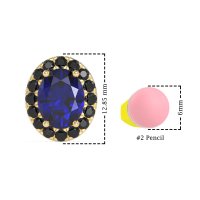 Classic Oval Halo Stud Earrings