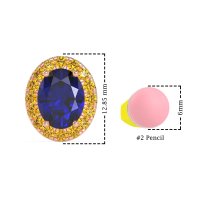 Classic Oval Halo Stud Earrings