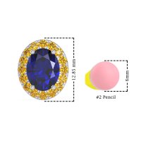 Classic Oval Halo Stud Earrings