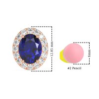 Classic Oval Halo Stud Earrings