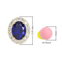 Classic Oval Halo Stud Earrings