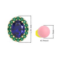 Classic Oval Halo Stud Earrings