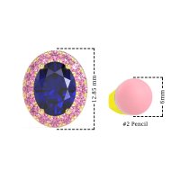 Classic Oval Halo Stud Earrings