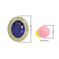 Classic Oval Halo Stud Earrings