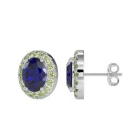 Classic Oval Halo Stud Earrings