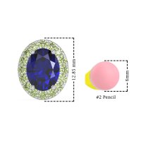 Classic Oval Halo Stud Earrings