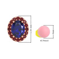 Classic Oval Halo Stud Earrings