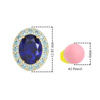 Classic Oval Halo Stud Earrings