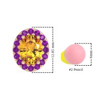 Classic Oval Halo Stud Earrings
