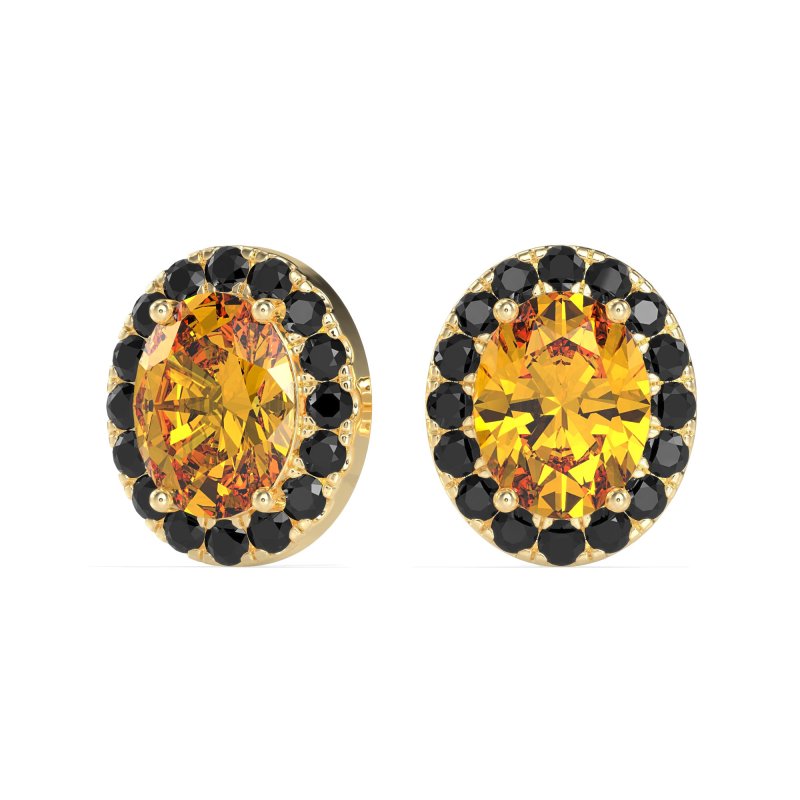 Classic Oval Halo Stud Earrings