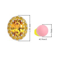 Classic Oval Halo Stud Earrings