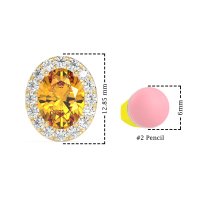 Classic Oval Halo Stud Earrings