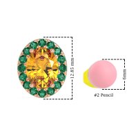 Classic Oval Halo Stud Earrings