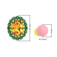 Classic Oval Halo Stud Earrings