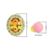 Classic Oval Halo Stud Earrings