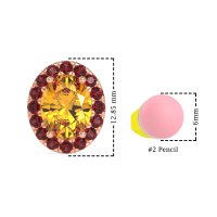 Classic Oval Halo Stud Earrings
