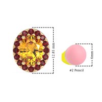 Classic Oval Halo Stud Earrings