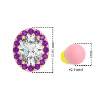 Classic Oval Halo Stud Earrings