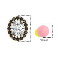 Classic Oval Halo Stud Earrings