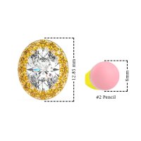 Classic Oval Halo Stud Earrings