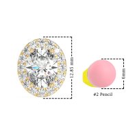 Classic Oval Halo Stud Earrings
