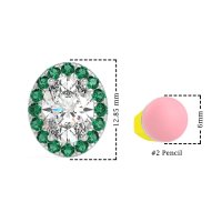 Classic Oval Halo Stud Earrings