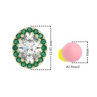 Classic Oval Halo Stud Earrings