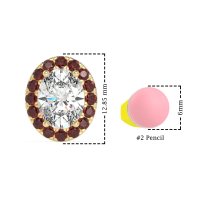 Classic Oval Halo Stud Earrings