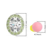 Classic Oval Halo Stud Earrings