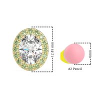 Classic Oval Halo Stud Earrings