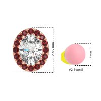 Classic Oval Halo Stud Earrings