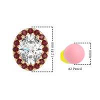 Classic Oval Halo Stud Earrings