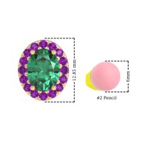 Classic Oval Halo Stud Earrings