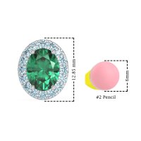 Classic Oval Halo Stud Earrings