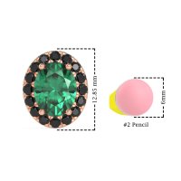 Classic Oval Halo Stud Earrings