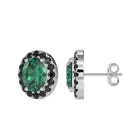 Classic Oval Halo Stud Earrings