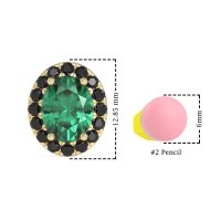 Classic Oval Halo Stud Earrings
