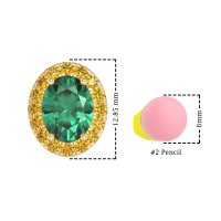 Classic Oval Halo Stud Earrings