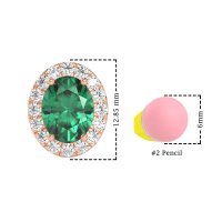 Classic Oval Halo Stud Earrings