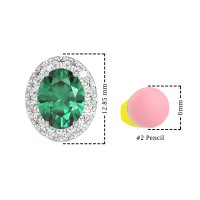 Classic Oval Halo Stud Earrings