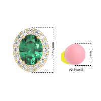 Classic Oval Halo Stud Earrings