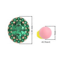 Classic Oval Halo Stud Earrings