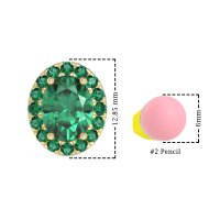 Classic Oval Halo Stud Earrings