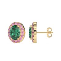 Classic Oval Halo Stud Earrings