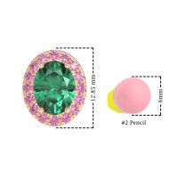 Classic Oval Halo Stud Earrings