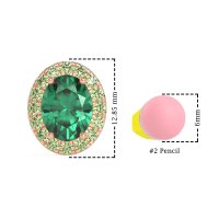 Classic Oval Halo Stud Earrings