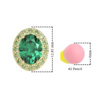 Classic Oval Halo Stud Earrings