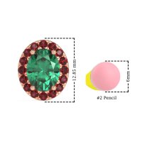 Classic Oval Halo Stud Earrings